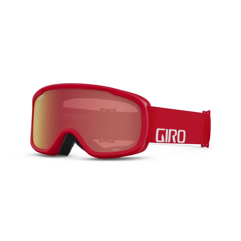Giro Cruz Snow Goggles Medium Frame in Red and White Wordmark